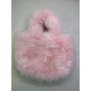 Akira Label Bear Hug Faux Fur Mini Tote Bag in Light Pink